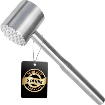 Immagine prodotto di Inteneritore per carne in acciaio inox - Martello a doppia faccia - Utensile da cucina