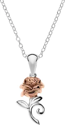 Produktbild von Disney Disney CS00004TL-P.CS Halskette mit Anhänger Damen Princess Rose Silber Roségold