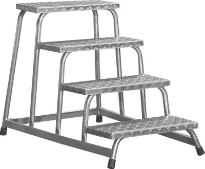 Produktbild von Alu-Montagetritt Mod. 190 - Stufenzahl: 4, senkrechte Höhe: 0,80 m