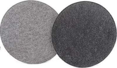 Produktbild von 4 Stück Sitzauflage Filz rund Ø35cm zum Wenden Grau Anthrazit