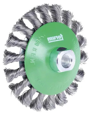 Produktbild von Kegelbürste Edelstahl M14 115 x 0,35 mm gezopft