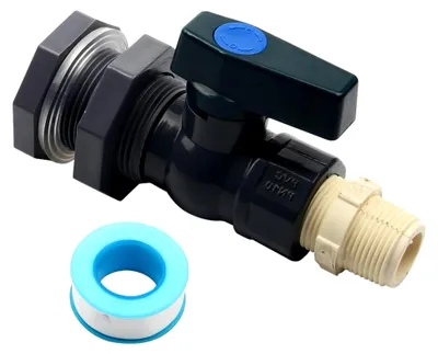 Produktbild von PVC Regentonne Zapfhahn Set, 1 Zoll Regulierventil für Wasserschlauchverbinder