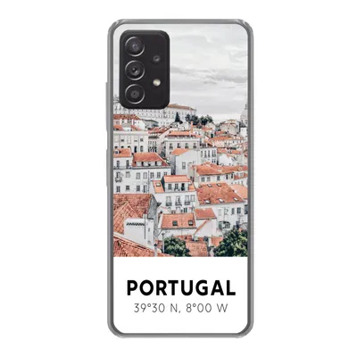 Produktbild von MuchoWow® Handyhülle Schutzhülle Hülle für Samsung Galaxy A53 5G Portugal - Europa - Rot - Silhouette Silikon Softcase Handy Hülle - Schutzabdeckung