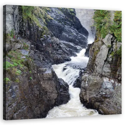 Produktbild von Leinwandbild landschaften - grau 30x30 cm Feeby grau wandbild bereit zum aufhängen
