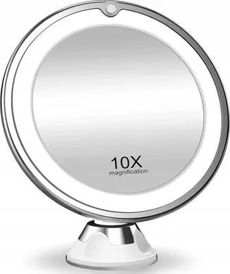 Immagine prodotto di Specchio cosmetico illuminato con specchio LED ingranditore 10X per il trucco