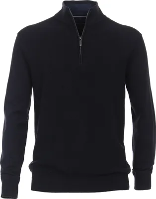 Produktbild von CASAMODA Herren Stricktroyer Langarm Regular-Fit Marine 6XL