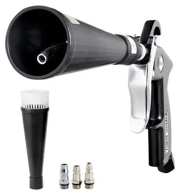 Immagine prodotto di Pistola per la pulizia ad aria compressa SucceBuy, da 6 a 9,2 bar, con due set di ugelli, ugello rotante a 360° per una pulizia accurata, pistola per soffiaggio ad alta pressione, compatibile con compressori ad aria da 1/4 NPT