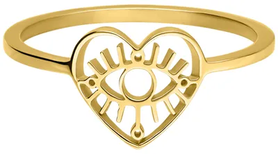 Produktbild von Wildcat Ring - Eye Ring - Gold, 19,0 mm - Chirurgenstahl 316L - wasserfest, langlebig, hautverträglich, Gold