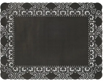 Produktbild von 1000x DUNI Tortenspitzen rechteckig 30 x 40 cm Schwarz