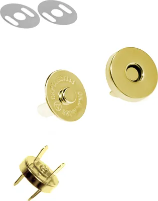 Produktbild von 10 Magnet-Verschlüsse rund + oval Größen- Farbwahl - Taschen Schloss Verschluss