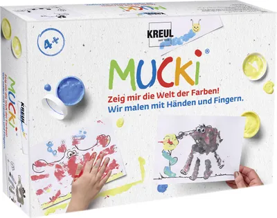 Image de KREUL Couleur pour les doigts "MUCKI", set de 5 x 50 ml