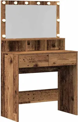 Zdjęcie produktu dla vidaXL Toaletka z półką z odzyskanego drewna 80 x 41 x 134,5 cm materiał drewnopochodny