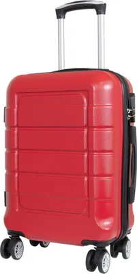Produktbild von ABS Hartschale Reise Koffer Trolley aufrecht rolllbar Weekender Itzum Rot Gr. M