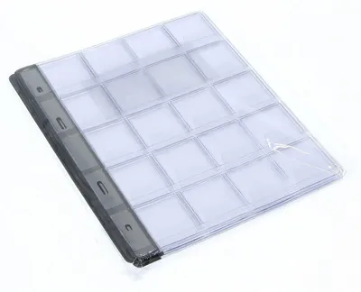 Obrázek produktu pro Náhradní listy do alba na mince 35x35mm/20 na stránce
