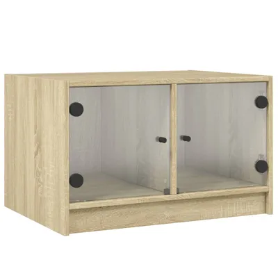 Produktbild von vidaXL Couchtisch mit Glastüren Sonoma-Eiche 68x50x42 cm