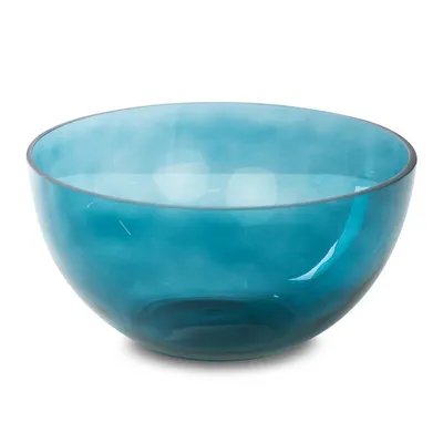 Zdjęcie produktu dla Turkusowa misa szklana dekoracyjna LILI 25x13 cm