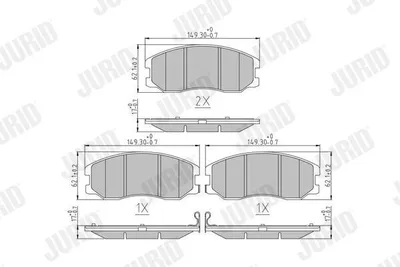 Produktbild von JURID Bremsbeläge Satz Vorne für CHEVROLET CAPTIVA (C100, C140) 572570J