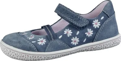 Produktbild von Lurchi Tia, coole Mädchen Velourleder Ballerinas in old navy, mittlere Weite, Meshfutter