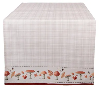 Zdjęcie produktu dla Clayre & Eef Bieżnik na stół 50x140 cm Beżowy Bawełna