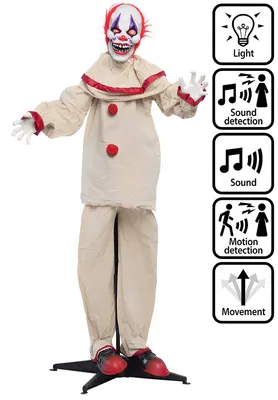 Image de Clown effrayant animé Halloween Deko - 153 cm