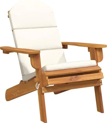 Image de vidaXL Chaise de jardin Adirondack avec coussin en bois massif d'acacia