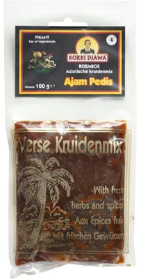 Produktbild von Kokki Djawa Mix Ajam Pedis, würzige indonesische Hähnchen-Gewürzmischung, 100 g