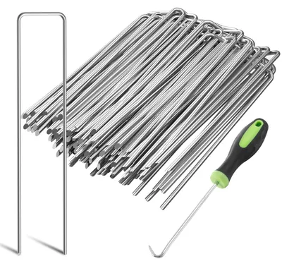 Obrázok produktu pre Odolné oceľové kotevné kolíky do záhrady (20 cm), vhodné na upevňovanie (200 kusov)