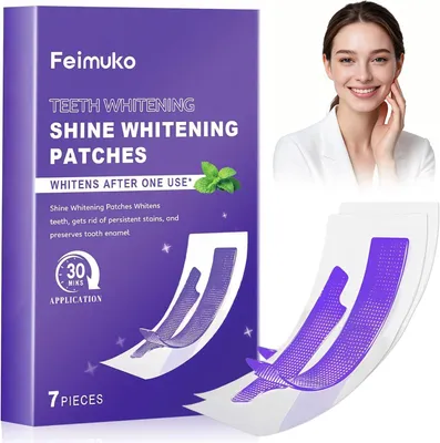 Produktbild von 7 Paare Zahnaufhellungsstreifen, Professional Zahnaufhellungsstreifen, Whitening Strips, Entfernt Verfärbungen Effektiv Zahnaufhellung, Täglichen