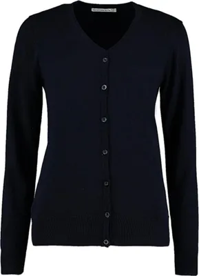 Produktbild von Kustom Kit KK354 | Women's Classic Fit Arundel V Neck Cardigan - Farbe: Navy - Größe: M