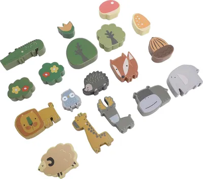 Immagine prodotto di I blocchi di equilibrio animali per bambini migliorano la coordinazione, gioco puzzle di legno impilabile, giocattolo educativo