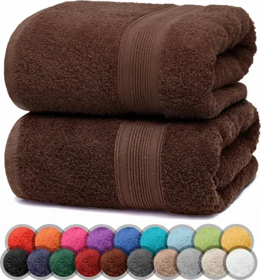 Produktbild von Duschtuch 500gsm Schoko braun 70 X 140 CM (2er Pack)