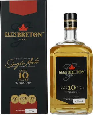Produktbild von Glen Breton Rare 10 Years Old Canada's First Single Malt Whisky 43% Vol. 0,7l in Geschenkbox