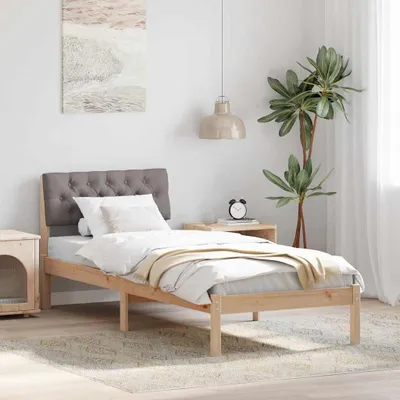 Image de Maison Exclusive - Sommier brun et taupe 75 x 190 cm en pin massif