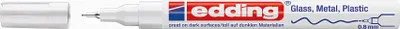Zdjęcie produktu dla Edding 780, Weiß, Feine Spitze, Weiß, Aluminium, Fein, 0,8 mm
