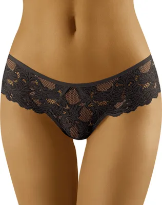 Produktbild von Wolbar Damen Slip Unterhose Bikinislip Spitze WB425, Schwarz, M