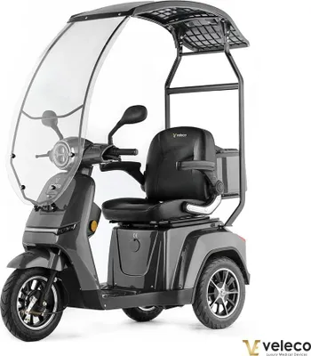 Immagine prodotto di Veleco Turris VELECO TURRIS con tetto - scooter a 3 ruote - luci a LED - display ad alto contrasto - sistema di allarme (grigio)