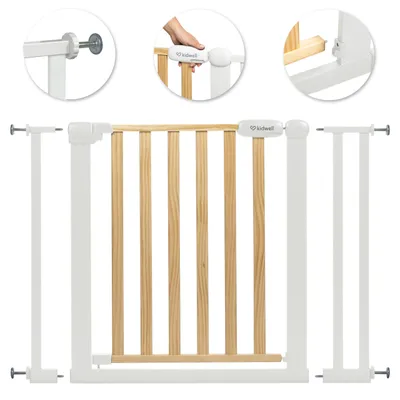 Produktbild von Kidwell TRASTI Treppengitter Türschutzgitter Schutzgitter Ohne Bohren Auto-Close 75-105 cm, Cream