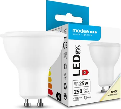 Produktbild von 3w LED GU10 Leuchtmittel Leuchte LED Spot Einbauleuchte Spot 110° 250 Lumen Neutralweiß