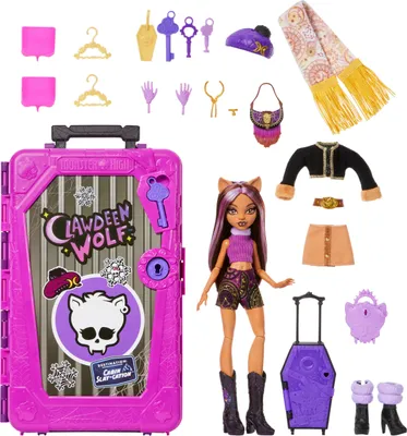 Produktbild von Monster High Skulltimate Secrets Hütten-Gruselurlaub Spielset, Clawdeen Wolf-Puppe und Zubehör, Modepuppe, Weiblich, 4 Jahr(e), Junge/Mädchen, 320 mm, Mehrfarbig