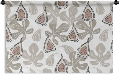Produktbild von MuchoWow® Wandteppich Wandbehang Sommer - Feigen - Blätter 90x60 cm Tapisserie Dekoration Wandtuch - Wandskulpturen - Bildteppich
