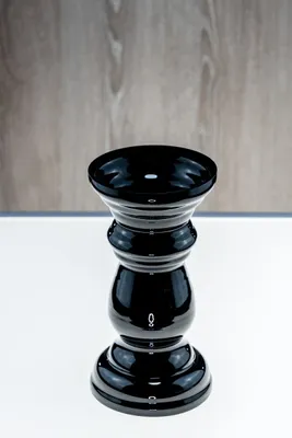 Produktbild von Blumenvase Schwarz / Kerzenhalter für Stumpenkerzen