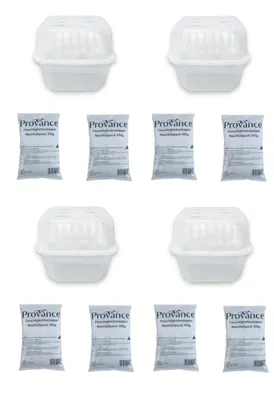 Produktbild von 4 Stück Luftentfeuchter Set Boxen mit 8x450g Granulat Raumentfeuchter Trockner