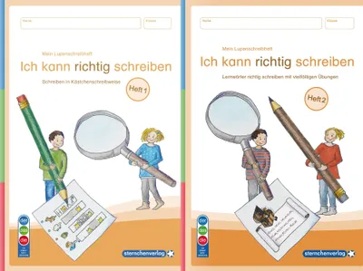 Produktbild von Mein Lupenschreibheft 1 und 2 - Ich kann richtig schreiben - Ausgabe mit Artikelkennzeichnung (DaZ)
