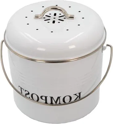 Image de Poubelle de cuisine de 3 litres avec filtre à charbon et poignée pivotante