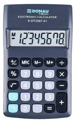 Zdjęcie produktu dla Kalkulator kieszonkowy Donau Tech 8-cyfrowy czarny 180x90x19 mm