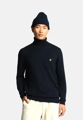 Zdjęcie produktu dla Granatowy bawełniany sweter z golfem Lyle & Scott