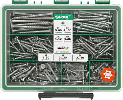 Produktbild von Spax Sortimentskasten Senkkopf TRX - 245 Stk.