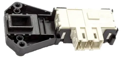Türschloss für Waschmaschinen, DC64-01538A, ABS/Metall, schwarz/weiß