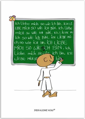 Immagine prodotto di Goebel Der Kleine Yogi Postkarte Ich liebe Mich, 10er Pack Postkarten, Post Karte, Papier / Pappe, 10.5 cm x 15 cm, 54100221