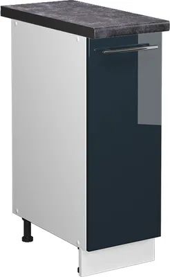 Obrázek produktu pro Lékárničková skříňka Vicco Fame-Line Tmavě modrá s vysokým leskem 30 cm , PD Antracit, Model 49576